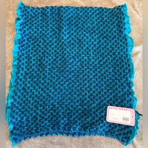Blue Textured Knit Scarf NWT